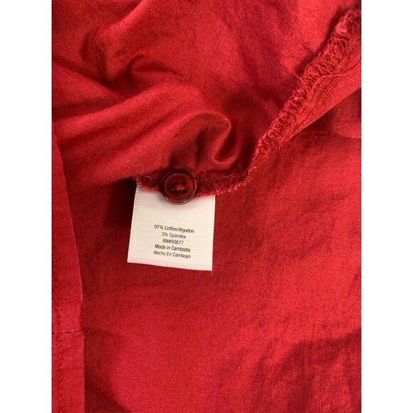 St Johns Bay Women's Cherry Red Top - Picture 5 of 8